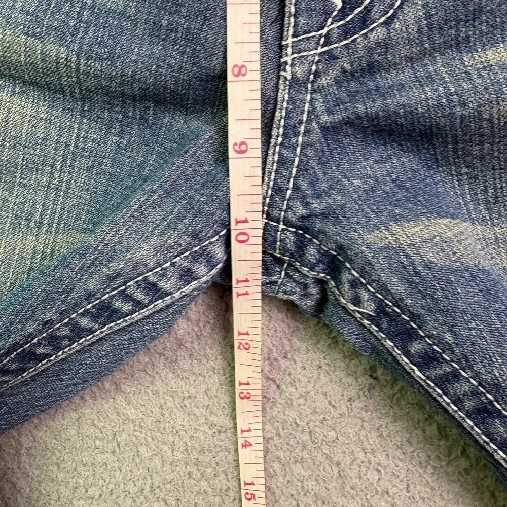 VTG Y2K True Religion Jeans Mens Blue 36x28 Flap Back Streetwear USA Stitch